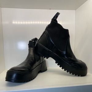 Zara TRF black combat boots size 40 or us 9